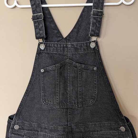Old Navy Slouchy Straight Non-Stretch Jean Short Overalls - Picture 4 of 16